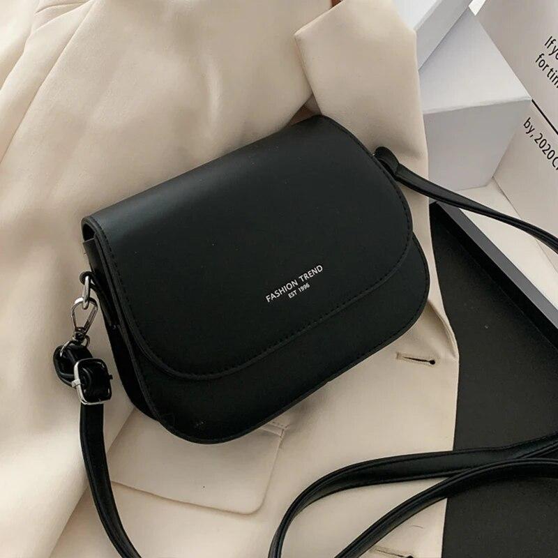 Women'S Crossbody Bag New Solid Color Fashionable Flipped Bag Retro Casual Simple Crossbody Bag Premium Durable