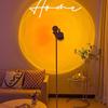 Ripple Atmosphere Light: Sunset Projection Dual-Head Floor Lamp for Living Room 