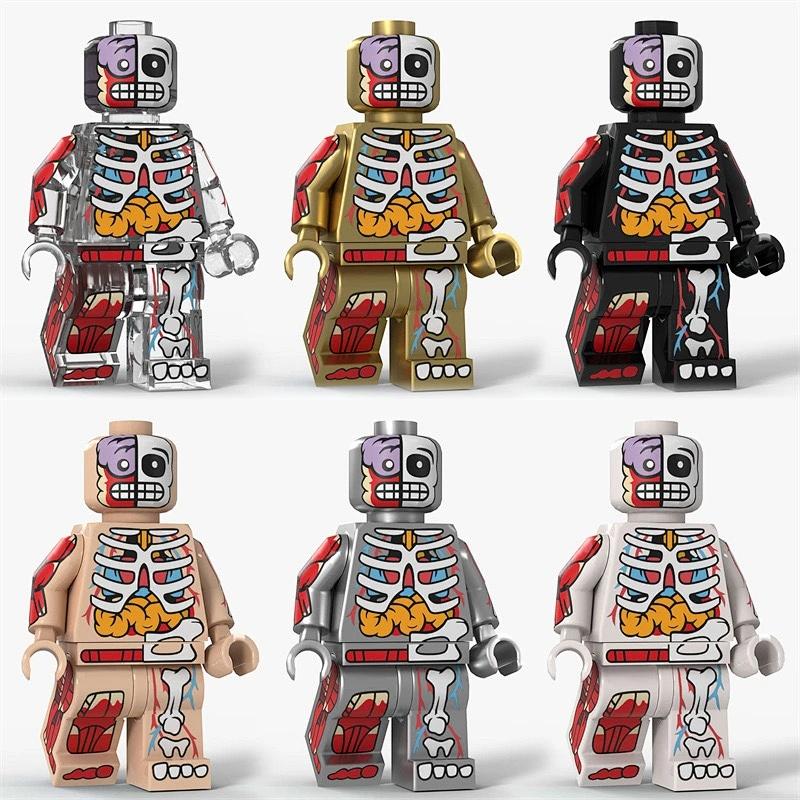 Human Anatomy Bone Structure Assembly Building Blocks Minifigure Toys