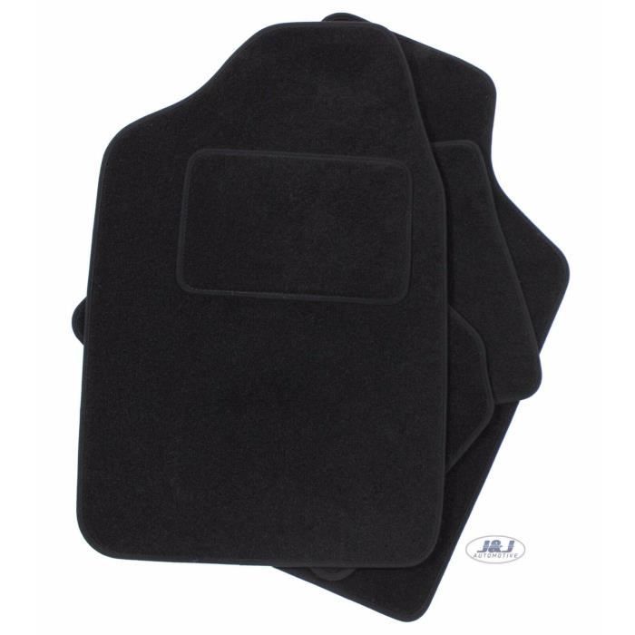 Tapis De Sol Noir Velours - J&amp;J AUTOMOTIVE - Peugeot 106 - Sur Mesure - Antidérapant - Imperméable
