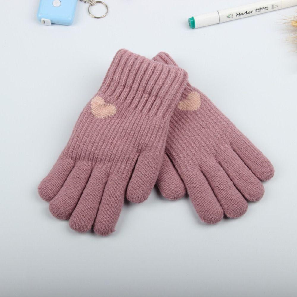 

Thickened Winter Gloves Soft Warm Mittens Fashion Women Knitted Gloves