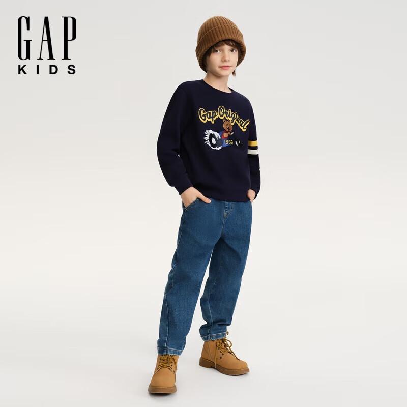 Gap Boys  Reversible Sequin Logo Fleece Sweatshirt 160/76