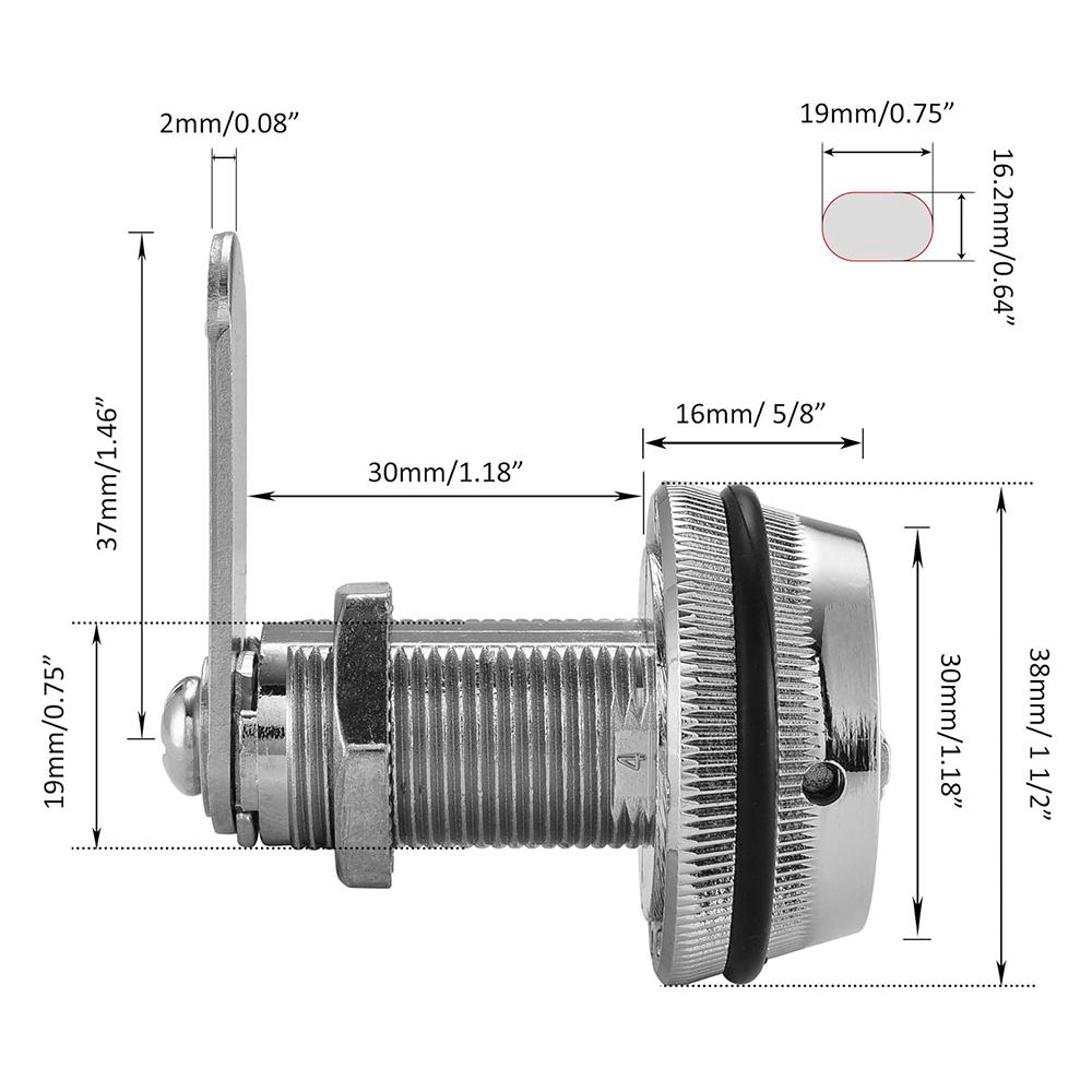 Silver Zinc Alloy Combination Locks for Secure Home Automation Password Protected Cam Locks Ideal for Mailbox Cabinet Doors