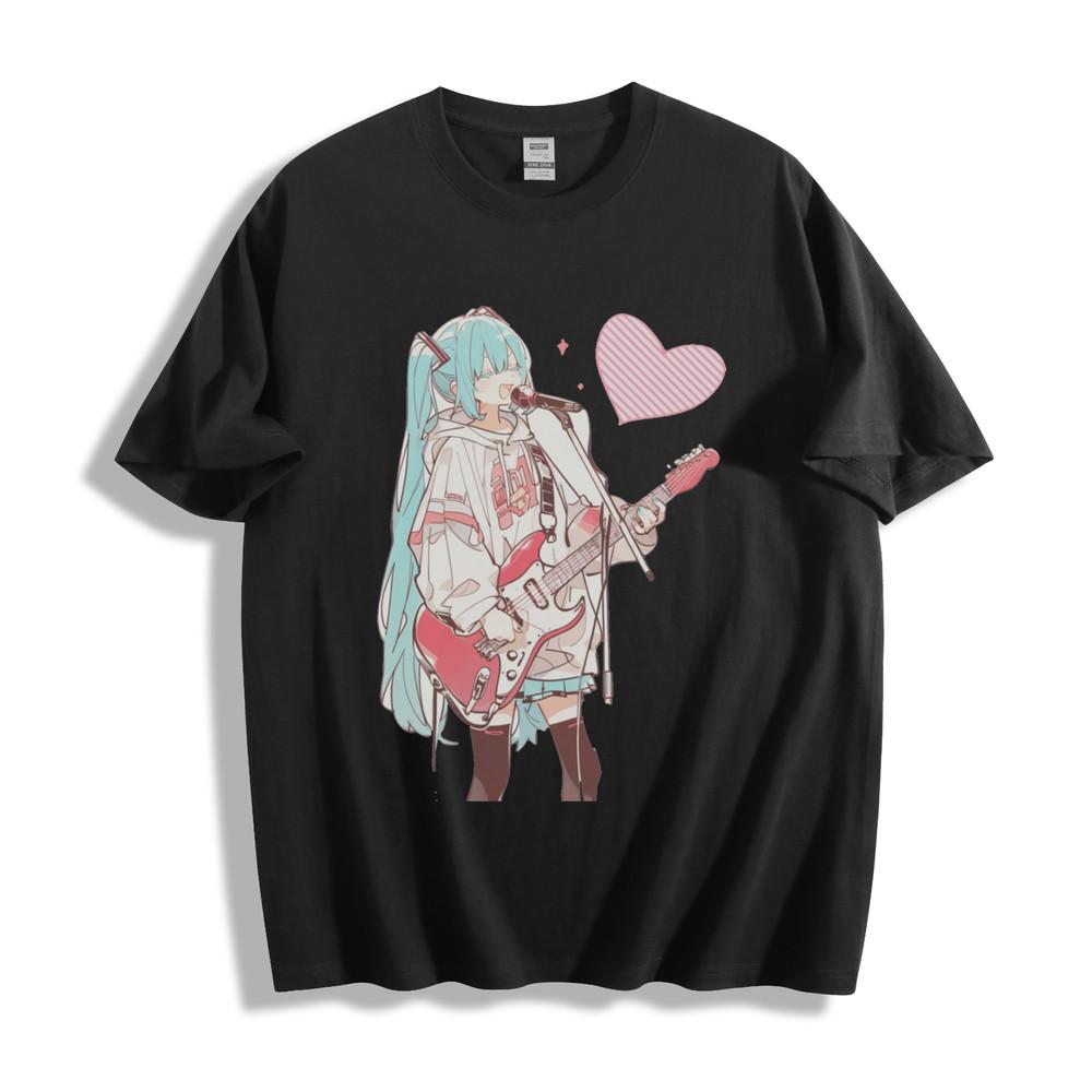 Hatsune Miku Rock Star T-Shirt - Vibrant Anime Performance Unisex Tee
