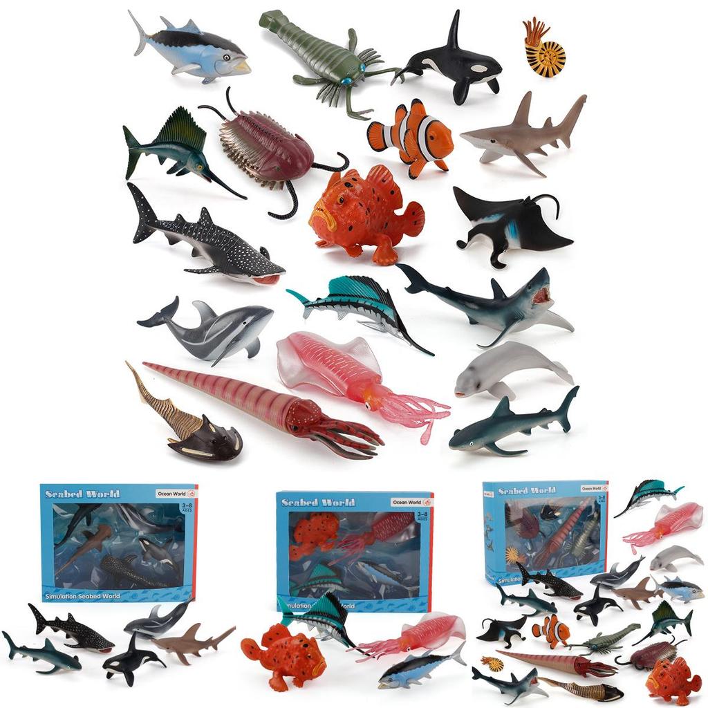 Ocean Creatures Pvc Collectible Figurines For Aquarium Decor Gift For Children