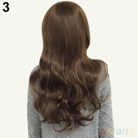 Fashion Women's Cosplay Long Curly Wavy Synthetic Hair Full Wig Costume Party