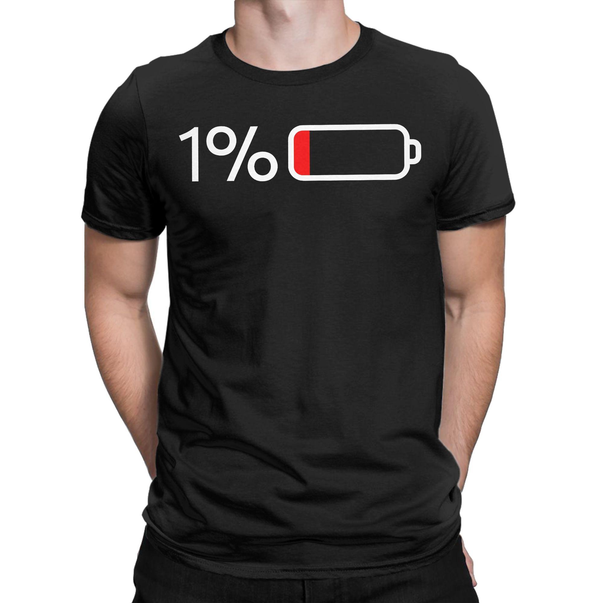 

Harajuku T-Shirt Summer 1% Battery Hip Hop T Shirts Cotton Tshirt for Men Y2K Funny Cheap Print Short Sleeve Tees - Men s Su... S разноцветный