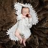 Newborns Photography Props Soft Blanket Velvet Ball Edge Swaddle Rug
