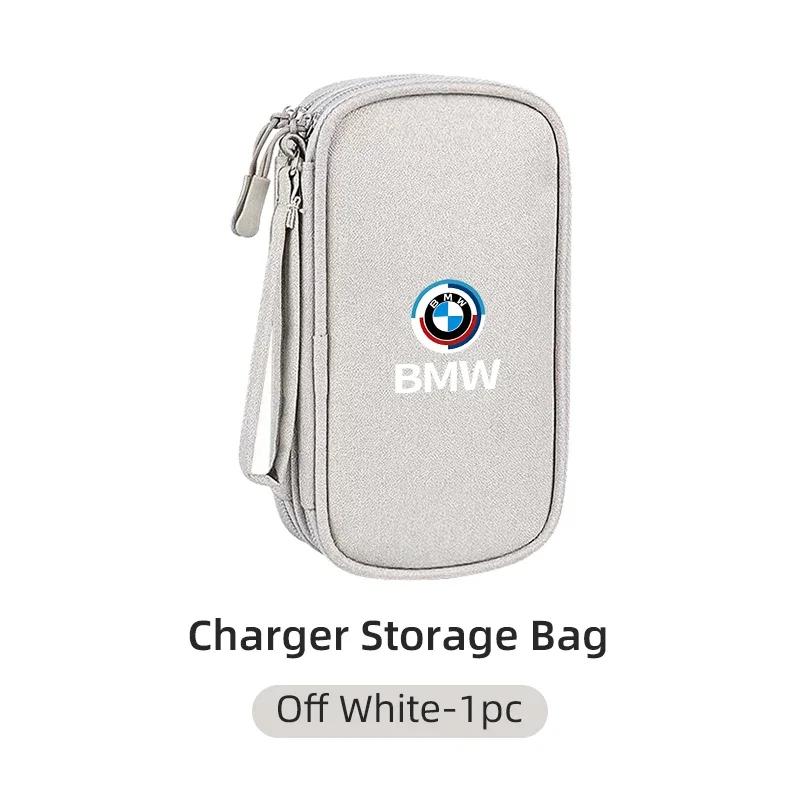 Car Sticker 2025 Hot Car USB torage Bag Cable Organiser For Digital Products Waterproof For Performance M5 BMW E46 e90 E60 Serie