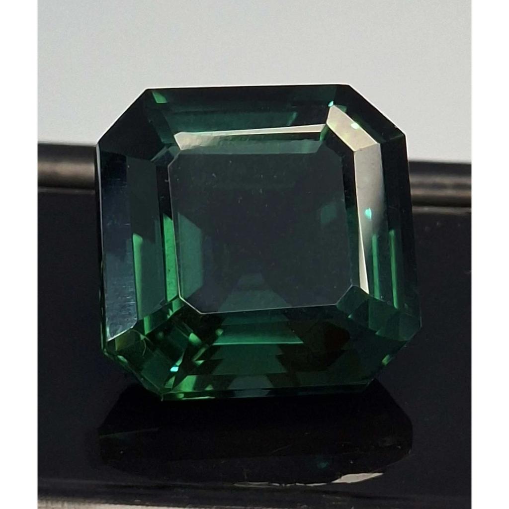 Natural Green Sapphire Asscher Cut 13-15 Ct Stunning Certified Loose Gemstone