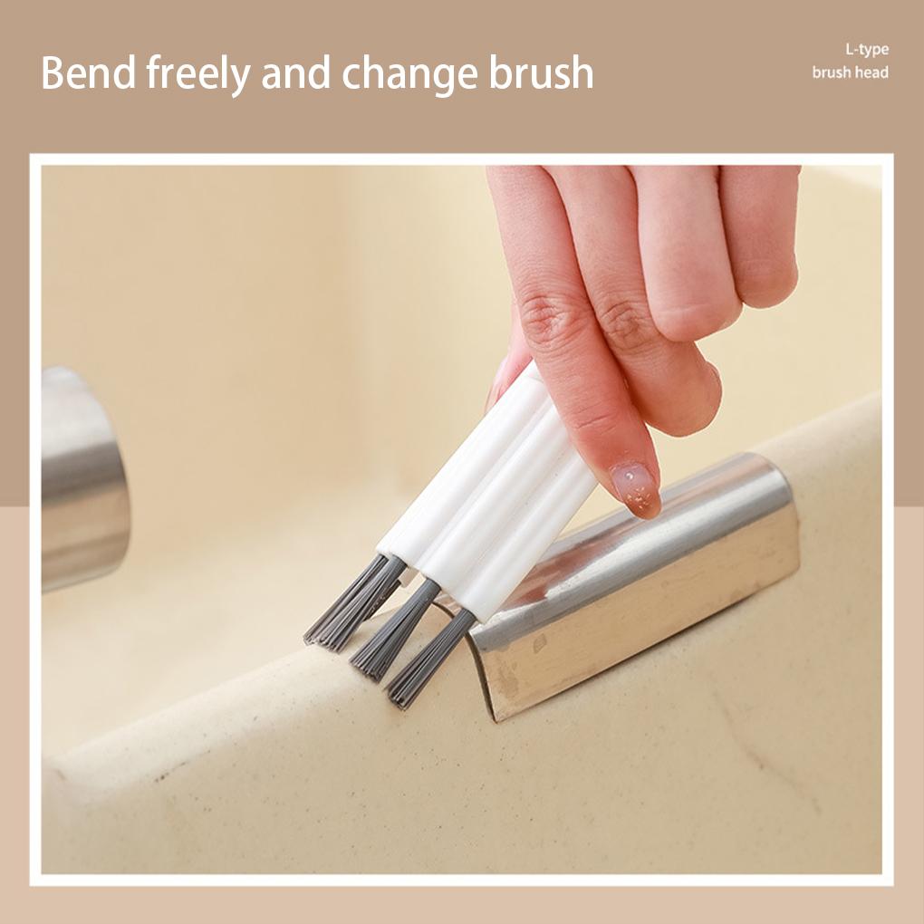 PP Čisticí kartáč na drážky Multifunkční Omyvatelný Ohýbatelný Flexibilní Nylonové štětiny Ruční Kuchyňský Kartáček na zeleninu a ovoce