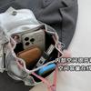 College Student Cute Backpack Lightweight Girls Casual Silver Bag Chain Backpack Ladies