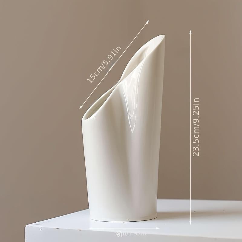 Ceramic Vase Set Minimalist Off-White Boho Pampas Flower Vase, Matte Grainy Texture Bookshlef Vases For Ins Style Home Decor