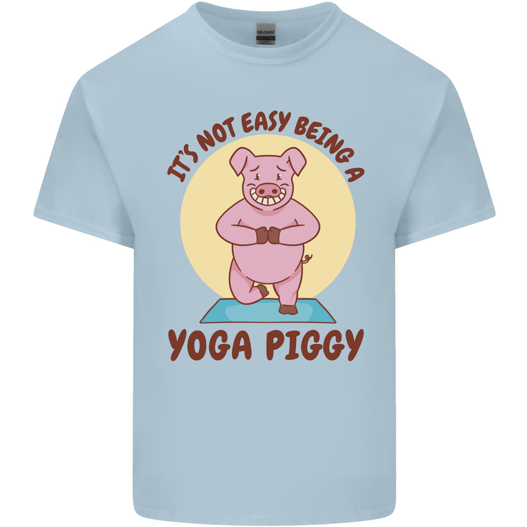 Its Not Easy Being a Yoga Piggy Funny Pig Unisexs Light Cotton TShirt S