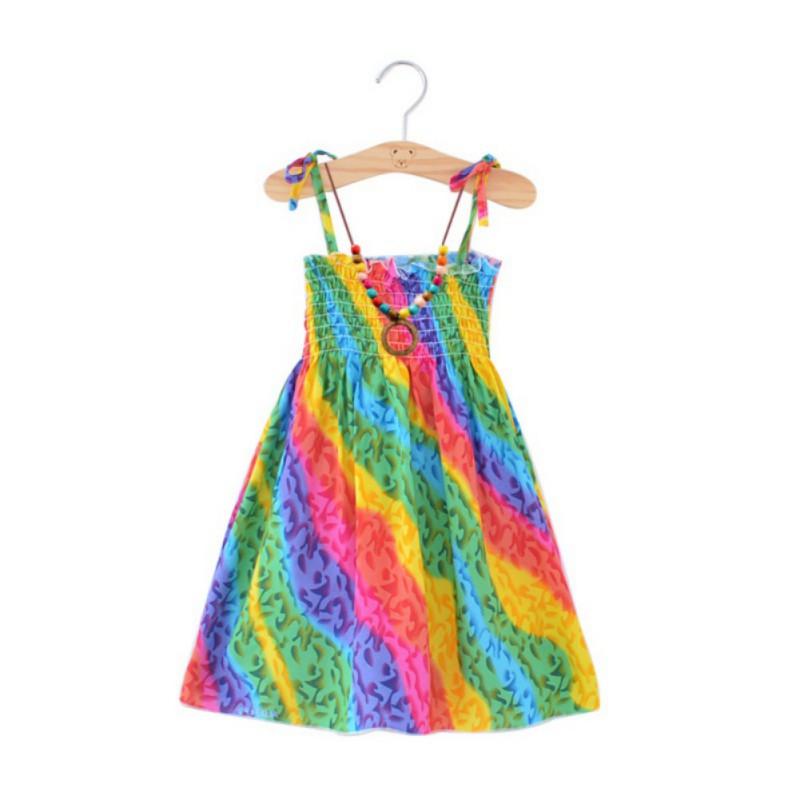 Girls Summer Bohemian Suspenders Beach Skirt Beach Skirt