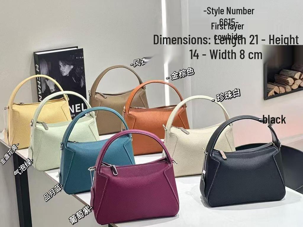 Genuine Leather Women's Versatile Small Square Handbag with High-End Feel and Large Capacity