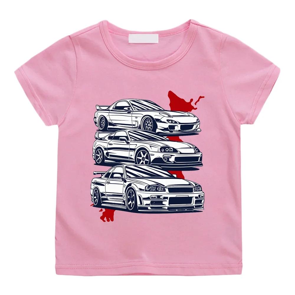 

Cartoon Japan Anime Initial D Tshirt Kids Car Print Casual for Children Unisex Fashion T-shirts for Girls Boys Graphic Tee 100