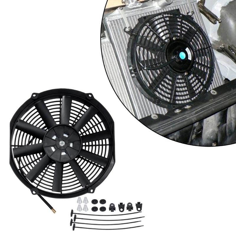 Heavy Duty 12-inch Auto Condensor Ventilator Lichtgewicht Ontwerp Elektrische Radiator Koelventilator voor Diverse Auto's en SUV's