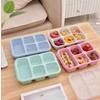 Plastic Fruits Box Transparent Lid Food Storage Box Fresh-keeping Lunch Box  Students