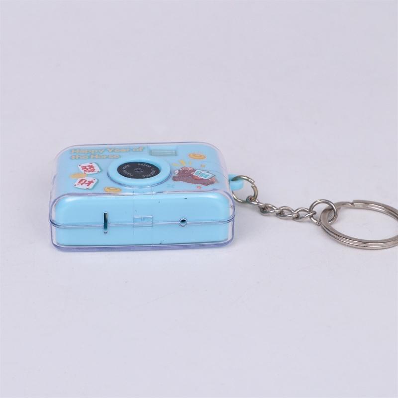 Plastic UV Camera Keychain With Double Sound Light Functions Camera Key Holder For Backpack Charm Gift Occasions