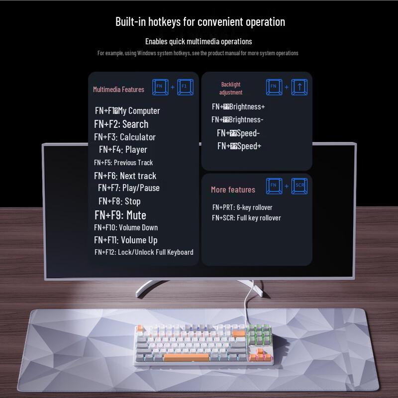 Lenovo GK10 Hot-Swappable Mechanical Gaming Keyboard