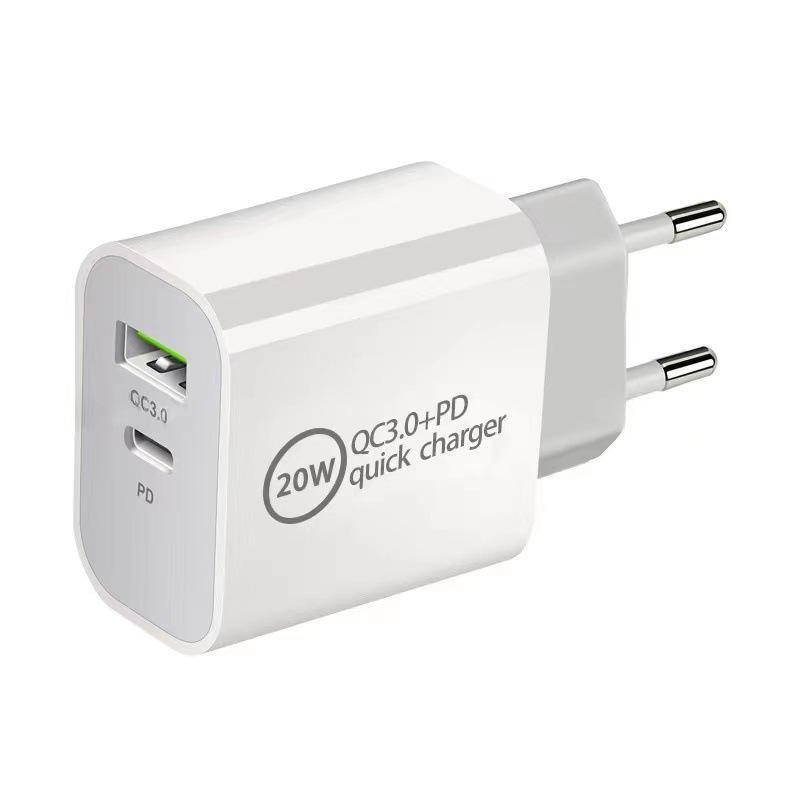 PD20W Fast Charger: Dual-Port A+C PD+QC3.0 for Apple iPhone 16.