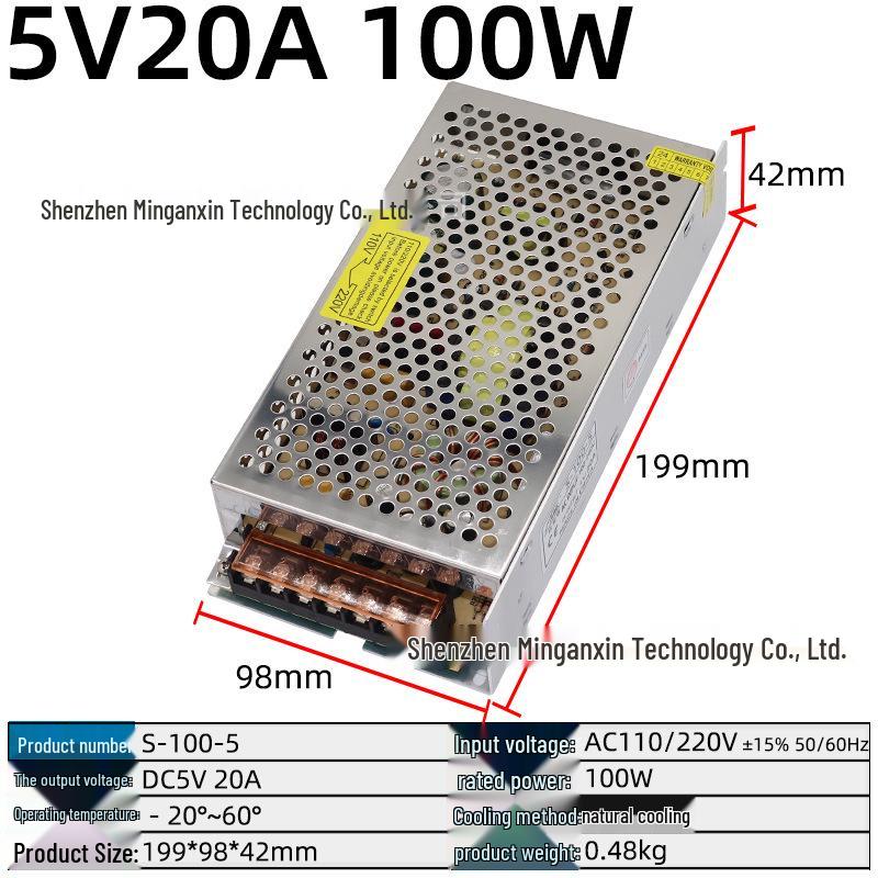 220V to Multi-Voltage Switching Power Supply for LED Strips and Monitors (5V, 12V, 24V, 36V, 48V; 5A-30A)