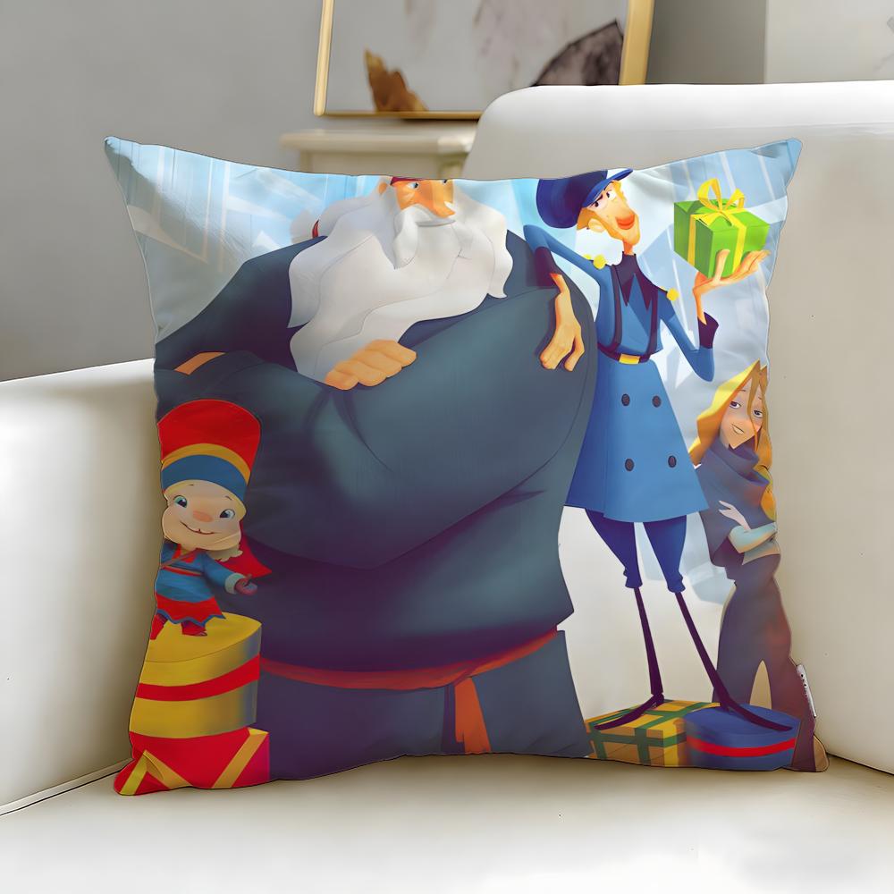 classic animated movie Klaus Cushion Cover Soft EasyWash Pillow Case Versatile for Couch Bed Travel and Office