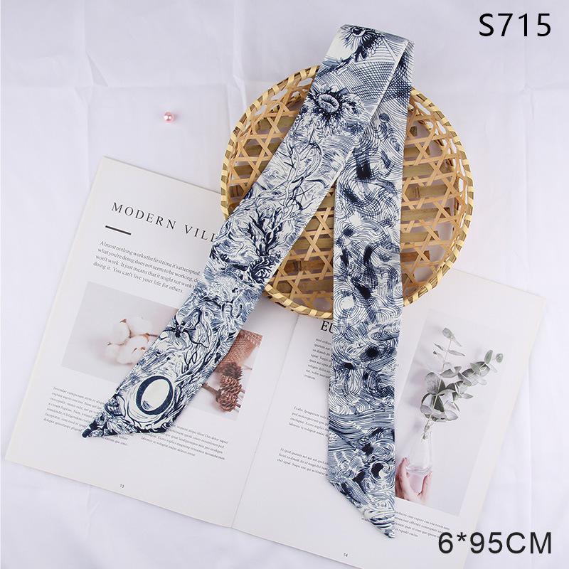 Versatile Vintage Silk Scarf: Hair Tie, Headband, Bag Accessory