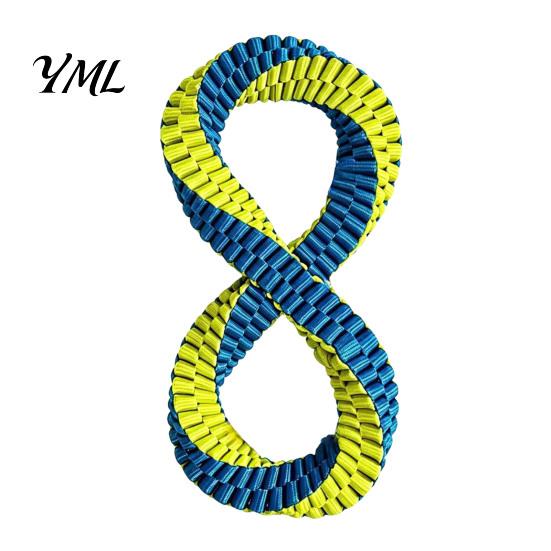 Washable Chew Toys for Dogs Dog Dental Tug Toy, Textured Woven Nylon Interactive Teeth Cleaning Large Over 33 Pounds Round or Figure 8 Design,
