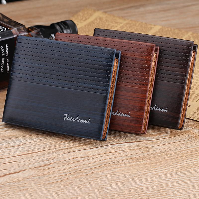 Fashion PU Leather Wallets Slim Business Male Pocket Credit Card Holder Purse Wallet