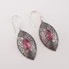Pink Tourmaline Gemstone 925 Sterling Silver Jewelry Drop/Dangle Earrings 2.15" CE-20-13