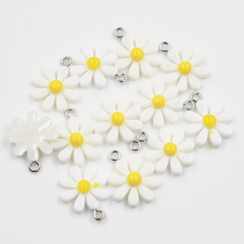 30Pcs Charms Flower Sunflower Daisy 20X16Mm Pendant Crafts Making Findings Handmade Jewelry Diy For Earrings Necklace
