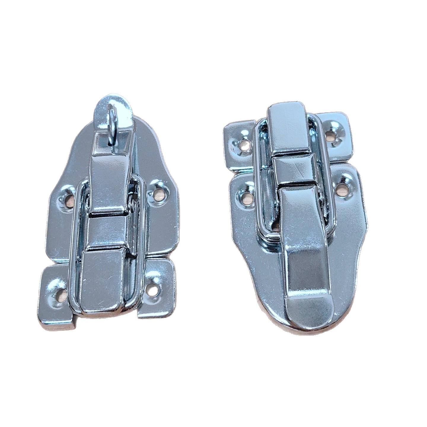 Chrome-Plated Gourd Padlock Toolbox with Fixed Wooden Box Buckles Gourd Padlock