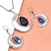 Tanzanite Set Jewelry Quartz  Gemstone Pendant 18-20'' Necklace