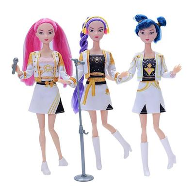 3Pcs K-pop Fashion Doll with 9 Movable Joints Dynamic Pose Doll Collectible Action Figure with Unique Style
