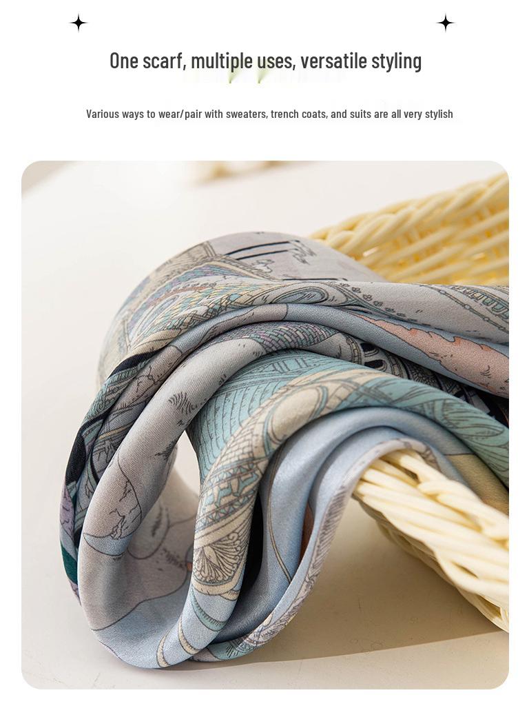 Silk Crepe De Chine Snood: Elegant Luxury Scarf Gift for Mother's Day