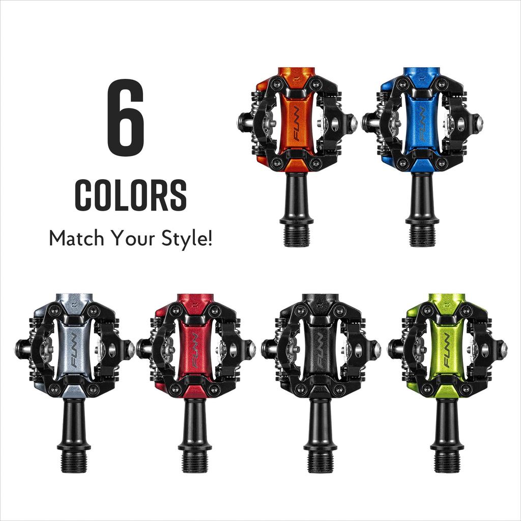 Funn Tactic Binding Pedals - SPD Cleat Compatible, MTB and XC Race Pedals (Black)