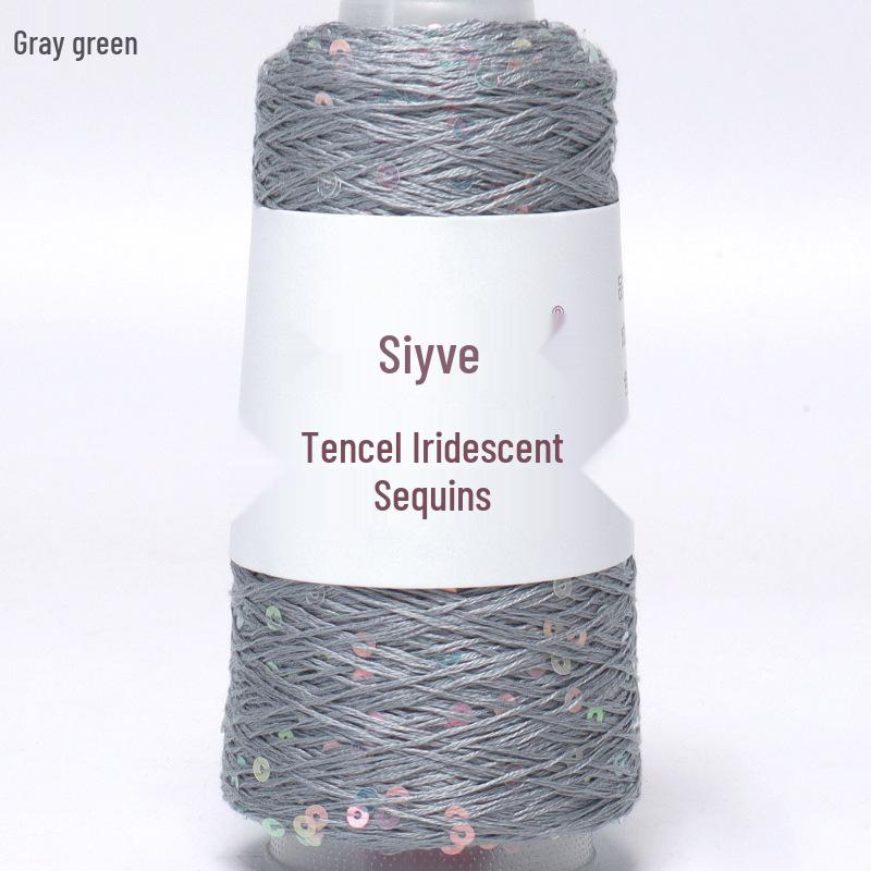 Si Yue Tencel Iridescent Sequin Yarn: Hand-Knitted Fashion Dazzle