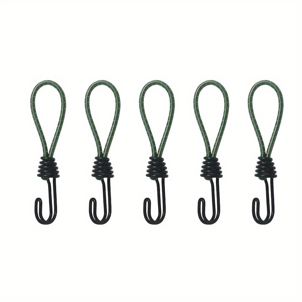 

5Pcs Tent Elastic Rope Cord Hook Versatile Outdoor Camping Canopy Tarp Tent Fixing Cord String Carabiner Hooks Accessories 5Pcs