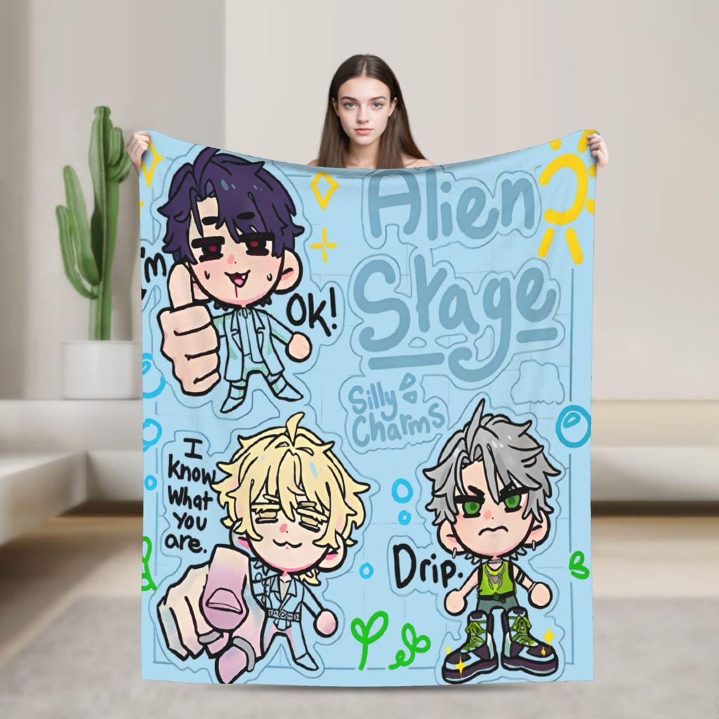 Luka Alien Bühnen Decken Super Weiche Neuheit Plüsch Überwurfdecke für Sofa Bett Dekorative Flanell Tagesdecke Bettbezug