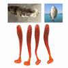 50PCS 5cm Soft Plastic Fishing Lures T tail Grub Worm Baits Fish Tackle Accessory Red
