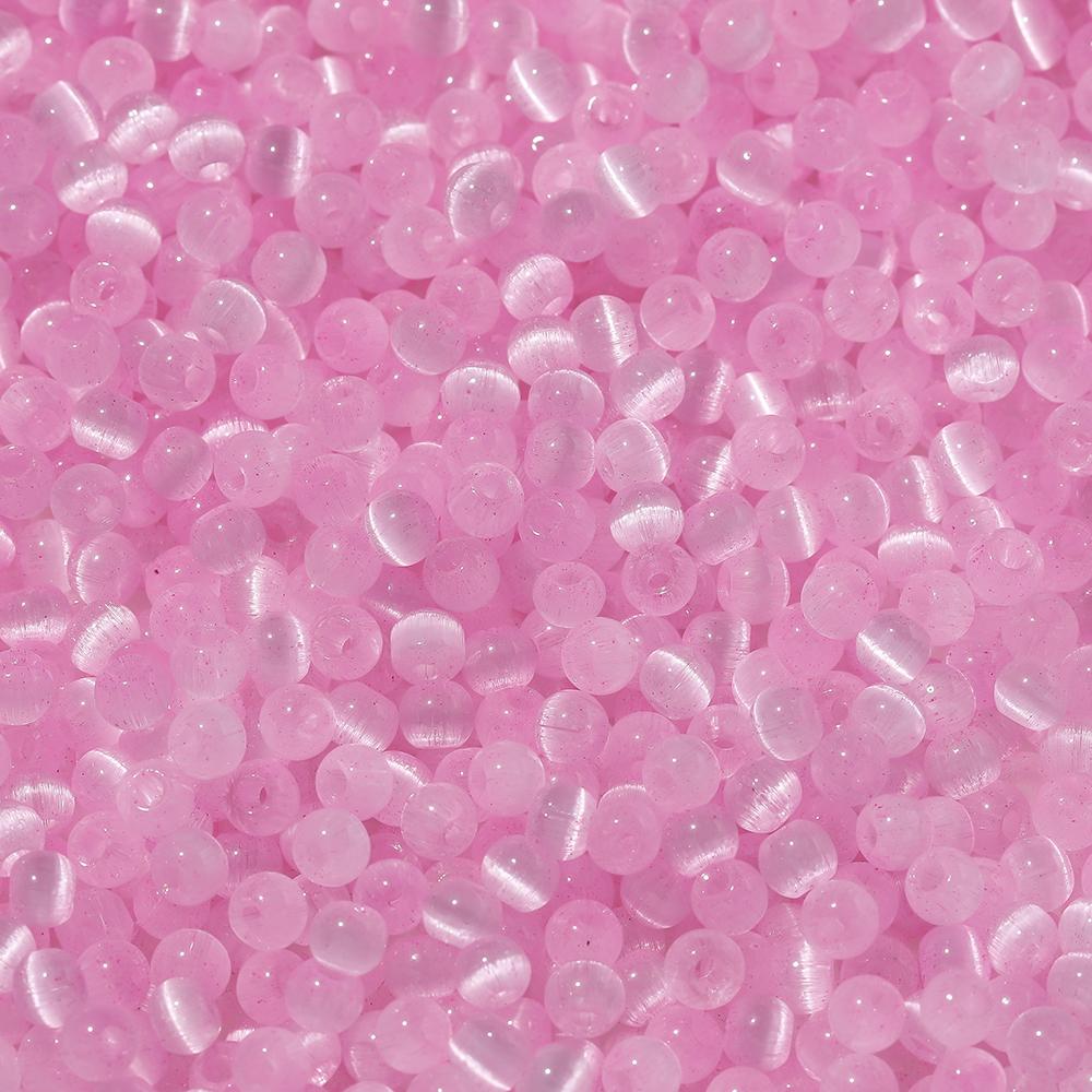 100 Stück/Los 4mm farbige Glas Katzenaugenperlen rund lose Abstandshalterperlen für DIY Schmuckherstellung Halsketten Ohrringe Bastelbedarf