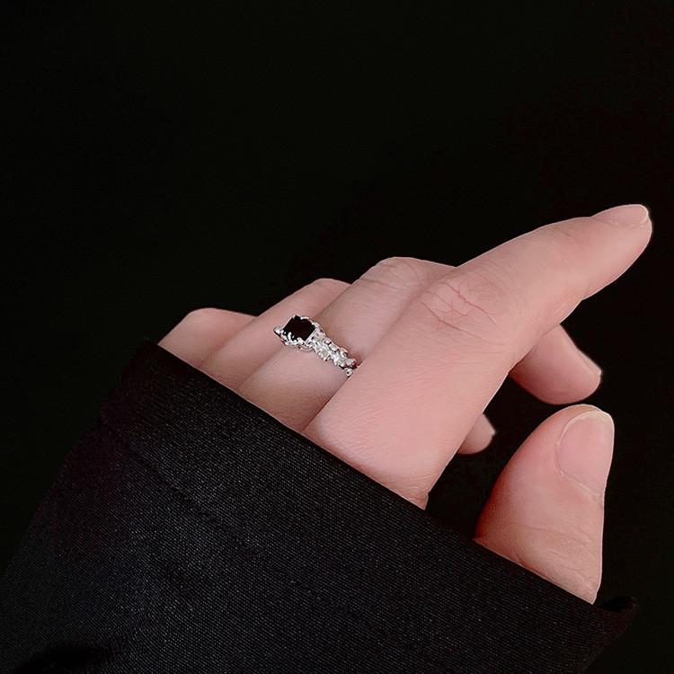And Stunning Black White Textured Zircon Ring For Women And Men Adjustable Size Perfect For Use Daily