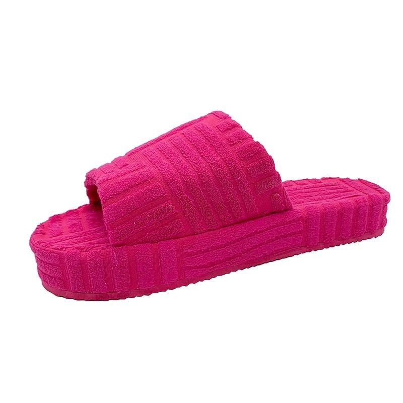 Pantoufles en fausse fourrure pour femmes, diapositives moelleuses, sandales plates confortables en fourrure, chaussures flottantes en peluche mignonnes pour femmes, tongs d'intérieur
