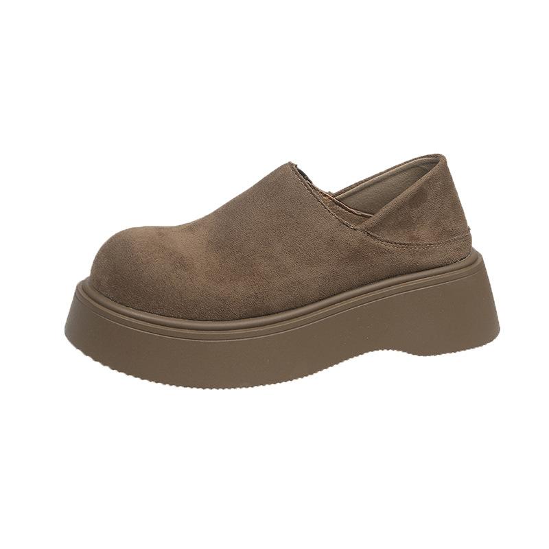 

Muffin platform heightening Boken shoes women s shoes 2025 new spring loafers small retro Boken single shoes 40