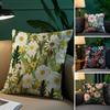 Bright And Elegant Single Printed Flowers Pillow Case Comfort Sofa Bed Silky Elegant Invisible Zipper Decorative Cushion Cover