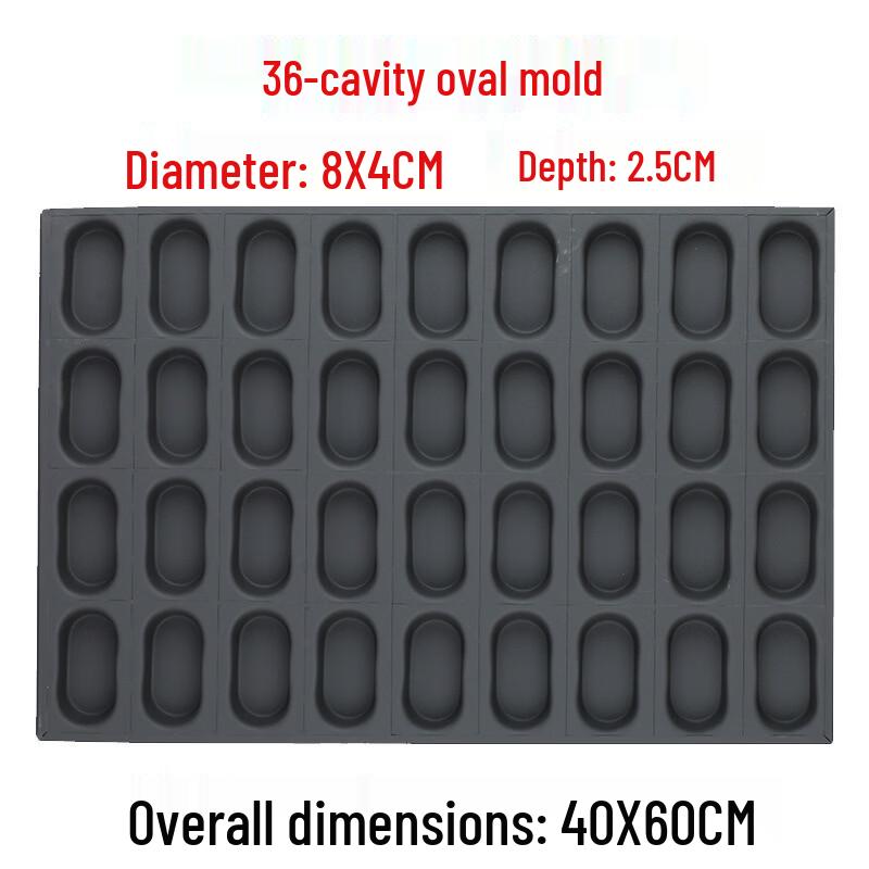 Xihe Commercial 36-Cavity Oval Baking Mold