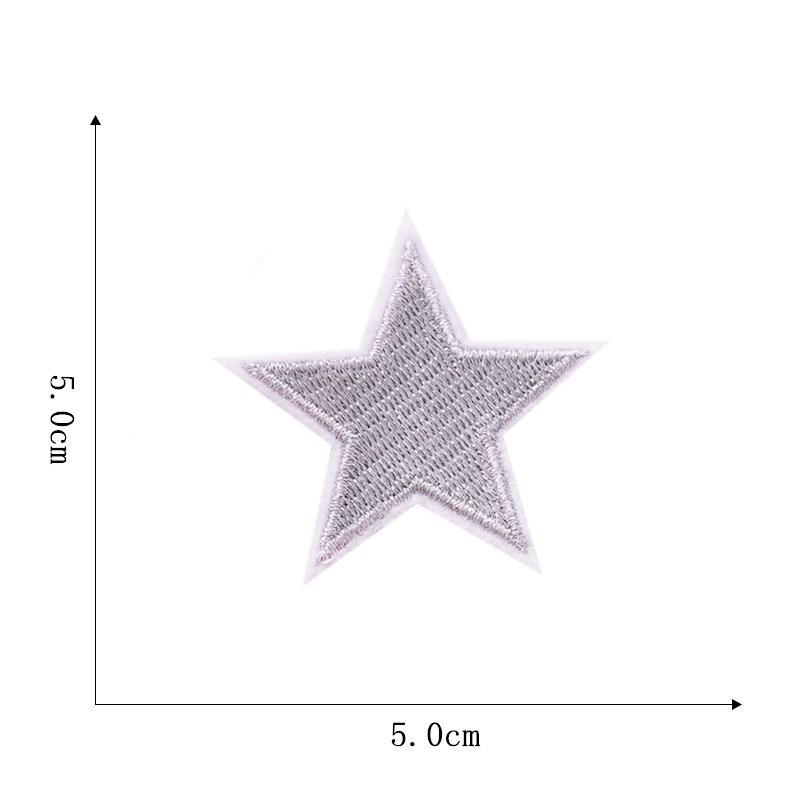 Five-Pointed Star Embroidered Cloth Patch for Clothing
