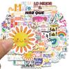 50PCS Spanish Motivational Sticker Harajuku Notebook Laptop Luggage Waterproof Coffee Skateboard Classic Graffiti Art Sticker